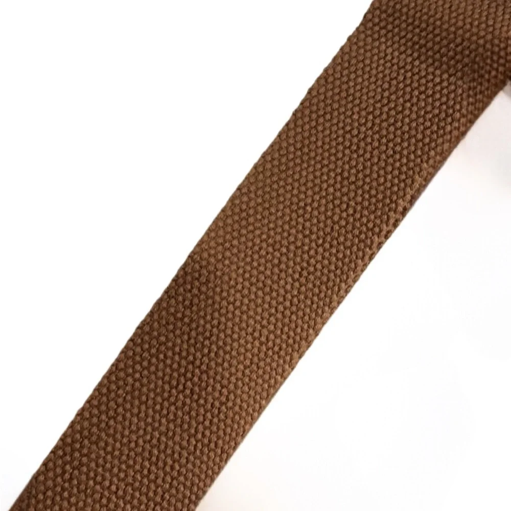 LUXUR Large Brown Canvas Messenger Bag Leather Straps